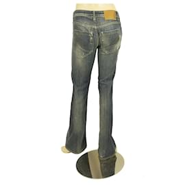 Dondup-Dondup Blue Kinshasa Denim Jeans Pantaloni invecchiati Pantaloni sz 27 codice P183Y Eroe-Bianco