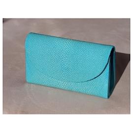 Autre Marque-Turquoise stingray clutch bag-Turquoise