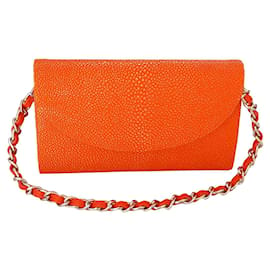 Autre Marque-Orange stingray cross body clutch bag-Orange
