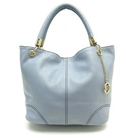 BORSA A MANO LANCEL FRANCESE04827 BORSA A MANO NUOVA IN PELLE BLU SEED Blu
