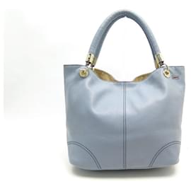 Lancel-BOLSO DE MANO FLAIR A FRANCÉS DE LANCEL04827 BOLSO NUEVO BOLSO DE MANO PIEL AZUL SEMILLA-Azul