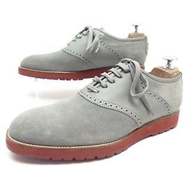 NUOVE SCARPE LOUIS VUITTON RICHELIEU IN CAMOSCIO E PELLE 7 IT 42 SCARPE FR CERVO Grigio