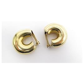 Christian Dior-VINTAGE CHRISTIAN DIOR EARRINGS IN GOLDEN METAL GOLDEN EARRINGS-Golden