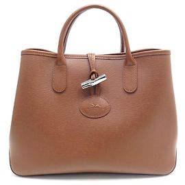 NEUF SAC A MAIN LONGCHAMP CABAS ROSEAU L EN CUIR CAMEL NEW LEATHER HAND BAG Caramel