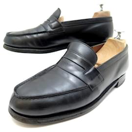JM Weston-JM WESTON LOAFERS 180 6D 40 BLACK LEATHER LOAFERS SHOES-Black