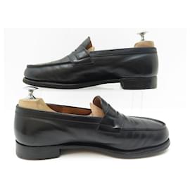 JM Weston-JM WESTON LOAFERS 180 6D 40 BLACK LEATHER LOAFERS SHOES-Black
