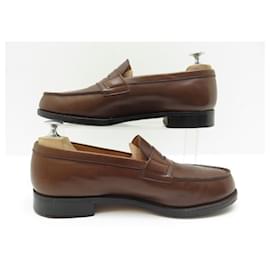 JM Weston-JM WESTON LOAFERS 180 6D 40 BROWN LEATHER LOAFERS SHOES-Brown