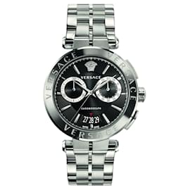 Versace-Aion Chronograph Watch-Silvery,Metallic