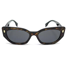 Fendi-NEW FENDI ROMA FE SUNGLASSES400181 BROWN SUNGLASSES BROWN RESIN-Brown