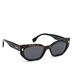 Fendi-NEW FENDI ROMA FE SUNGLASSES400181 BROWN SUNGLASSES BROWN RESIN-Brown