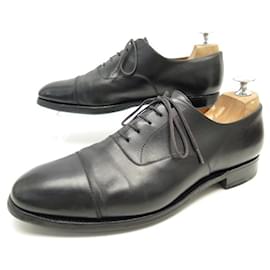 JM Weston-JM WESTON SHOES 300 RICHELIEU IN BLACK LEATHER 6.5E 40.5 Wide 41 SHOES-Black