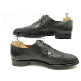 JM Weston-JM WESTON SHOES 300 RICHELIEU IN BLACK LEATHER 6.5E 40.5 Wide 41 SHOES-Black