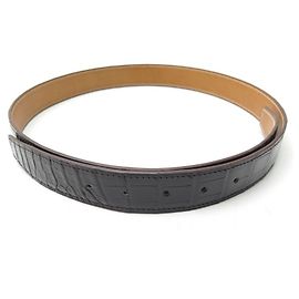 Autre Marque NEUF LIEN DE CEINTURE T85 95 PR BOUCLE HERMES 32MM EN CUIR CROCODILE MARRON BELT Marron