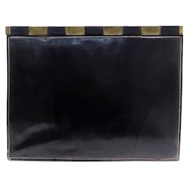Hermès-VINTAGE UNDER HAND FROM HERMES DUPRE-LAFON OFFICE 1940 1950 LEATHER BOX DESKTOP OFFICE-Black