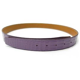Autre Marque NOVO T-BELT TIE 85 95 BUCKLE HERMES COMPATÍVEL 32CORREIA DE COURO DE CROCODILO MM Roxo
