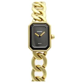 Chanel-CHANEL Primeiro relógio 26 MM AMARELO OURO 18K QUARTZ + GOLD WATCH BOX-Dourado