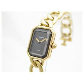 Chanel-CHANEL Primeiro relógio 26 MM AMARELO OURO 18K QUARTZ + GOLD WATCH BOX-Dourado