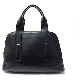 GERARD DAREL LE DIVINE HANDBAG IN BLACK LEATHER BLACK LEATHER HAND BAG PURSE Black