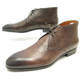 SCARPE SIMON SANTONI 11163 CHUKKA 7.5 IT 42.5 PELLE MARRONE FR PATINA Marrone