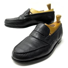 JM Weston-JM WESTON SHOES 180 Church´s Loafers 9E 43 LARGE LEATHER LOAFERS SHOES-Black