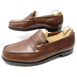 JM Weston-JM WESTON LOAFERS 180 8E 42 LARGE BROWN LEATHER LOAFERS SHOES-Brown
