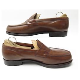 JM Weston-JM WESTON LOAFERS 180 8E 42 LARGE BROWN LEATHER LOAFERS SHOES-Brown