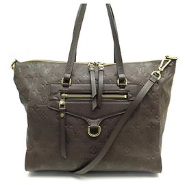 LOUIS VUITTON LUMINOUS HANDTASCHE KLEINES LEDER-MONOGRAMM MIT BANDOULIERE Braun