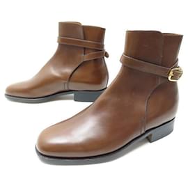 JM Weston-NEW JM WESTON SHOES 730 JODHPUR BUCKLE BOOTS 7D 41 LEATHER BOOTS-Brown