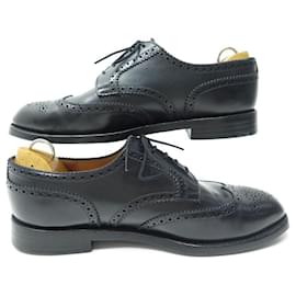 JM Weston-JM WESTON DERBY SHOES 588 TRIPLE SOLE 9C 42.5 43 FINE LEATHER SHOES-Black