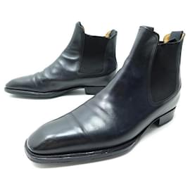 JM Weston-JM WESTON BEAUBOURG SHOES 631 Boots 6.5E 40.5 l 41 BLACK LEATHER BOOTS-Black