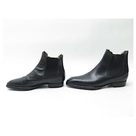 JM Weston-JM WESTON BEAUBOURG SHOES 631 Boots 6.5E 40.5 l 41 BLACK LEATHER BOOTS-Black
