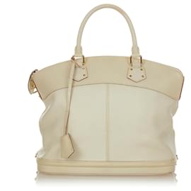 Louis Vuitton-Louis Vuitton White Suhali Lockit MM-White