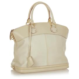 Louis Vuitton-Louis Vuitton White Suhali Lockit MM-White