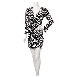 Robe Maje en viscose noir et blanc Noir Blanc