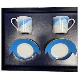 Chopard Rare porcelain Cup & Saucer set White Blue