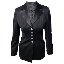 Escada Suit Trouser Set in Black Wool Black