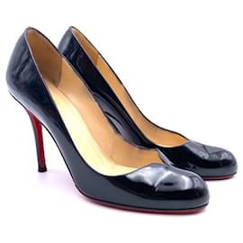 Christian Louboutin-Louboutin pumps in black patent leather with V fronts-Black