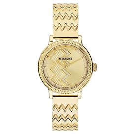 Missoni Missoni Optic Zigzag Diamond Reloj Dorado Metálico