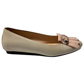 Sapatilhas Tod's Mocassin em Couro Creme Branco Cru