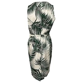 Max Mara-Max Mara – Oppio – Kleid mit Gürtel und tropischem Print aus grüner Baumwolle-Andere,Python drucken