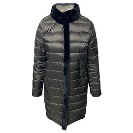 Weekend Max Mara Fez Puffermantel aus schwarzem Polyester Schwarz