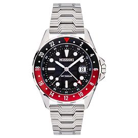 Relógio pulseira Missoni GMT Traveler Prata Metálico