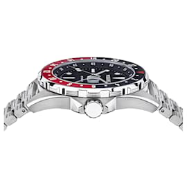 Missoni-Missoni GMT Traveller Bracelet Watch-Silvery,Metallic