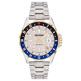 Missoni-Missoni Missoni  GMT Traveller Bracelet Watch-Metallic