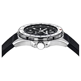 Missoni-Missoni Missioni GMT Traveller Silicone Watch-Silvery,Metallic