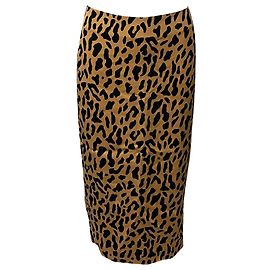 Diane Von Furstenberg Leopard Skirt in Multicolor Viscose Multiple colors