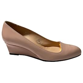 Tod's-Tod's Pointed Wedge em couro rosa-Rosa