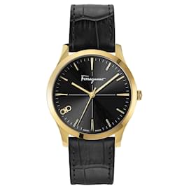 Salvatore Ferragamo-Slim Formal Watch-Golden,Metallic