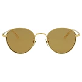 Gucci-Gucci Round Titanium Sunglasses-Golden,Metallic