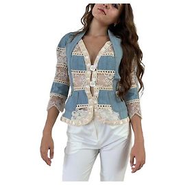 RARE! Dior 2005 Galliano Christian Dior Runway jacket Spring / summer Kate Moss Blue